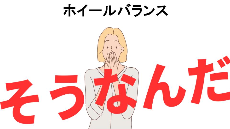 意味ないと思う人におすすめ！ホイールバランスの代わり